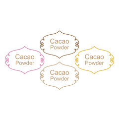 Cacao Powder Labels for Bio Shops Packaging 