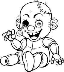 Zombie coloring pages for kids