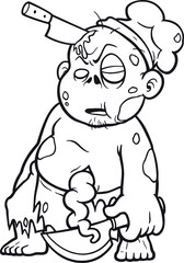 Obraz premium Zombie coloring pages for kids