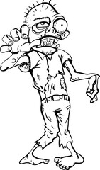 Zombie coloring pages for kids