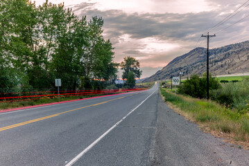 Highway 99 in the desert after Cache Creek in British Columbia