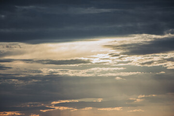 cielo, mar, nubes, atardecer, colores