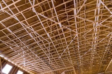 We are currently in the process wooden truss beam roof beam for new house