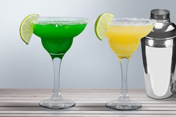 Tasty fresh cocktail with fresh orange slices. A summer cocktail.