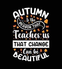 Autumn t shirt design , fall pumpkin, vector element