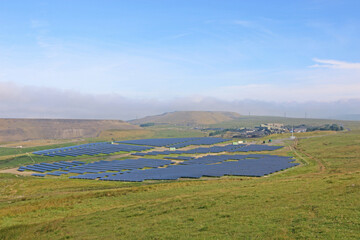 Solar farm by Fochriw in Wales	