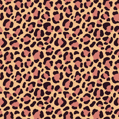 
seamless leopard print vector pattern, fashion design, animal background