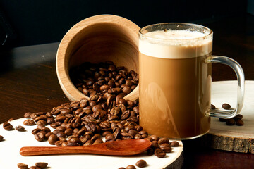 COFFEE IN THE TABLE whit a cup