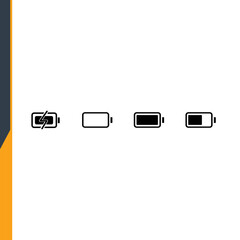 Fototapeta premium battery icon set, simple icons. Thin lines on a white background.