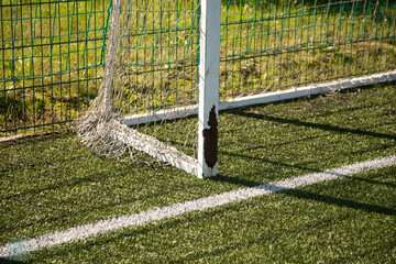 soccer field with net