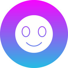 Smiles Gradient Circle Glyph Inverted Icon