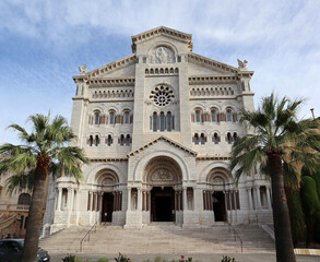 Monaco, Monaco - 02.10.2022: Cathedral of Saint Nicholas of Monaco