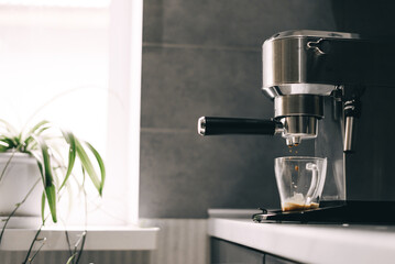 Homemade coffee machine for making espresso cup