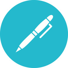 Ballpoint Multicolor Circle Glyph Inverted Icon
