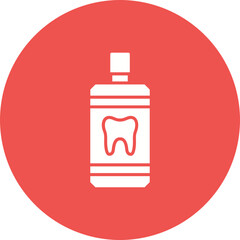 Mouthwash Multicolor Circle Glyph Inverted Icon