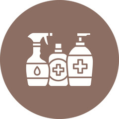 Hygiene Product Multicolor Circle Glyph Inverted Icon