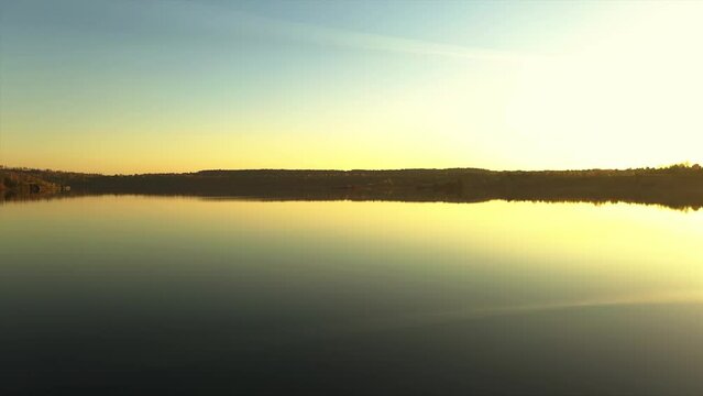 ukraine kalush. flooded quarry. gold autumn. lake. wotter
