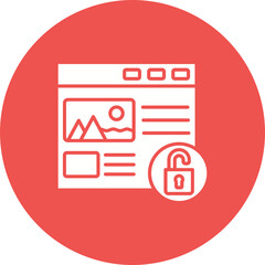 Unsecure Multicolor Circle Glyph Inverted Icon