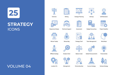Strategy icons collection.