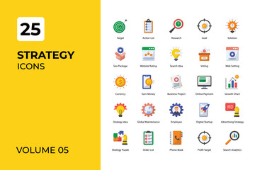 Strategy icons collection.