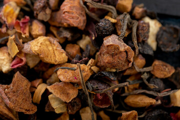 close up of dried Tea