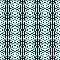 Vector seamless pattern of big crossed rhombs on blue background for websites, textile, wrappers, wallpapers