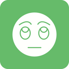 Obraz premium Rolling Eyes Multicolor Round Corner Glyph Inverted Icon