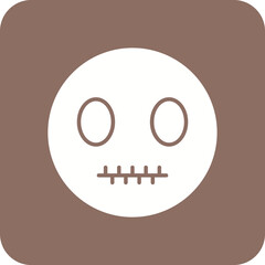 Silent Multicolor Round Corner Glyph Inverted Icon