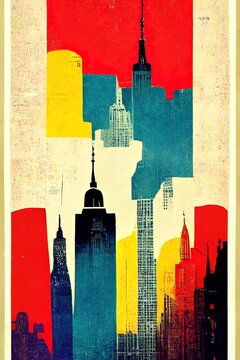 New York Landscape - Pop Art Poster Project