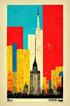 New York Landscape - Pop Art Poster Project