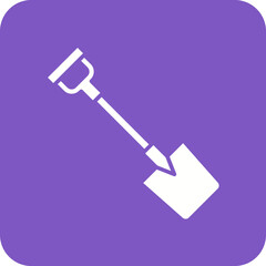 Shovel Multicolor Round Corner Glyph Inverted Icon