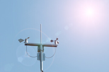 Weather station automatic measurement of weather parameters - temperature, humidity, wind, pressure, ultraviolet radiation.
