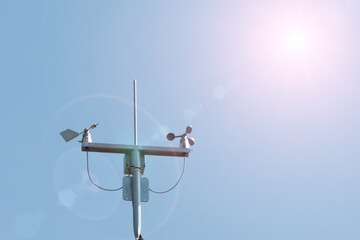 Weather station automatic measurement of weather parameters - temperature, humidity, wind,...