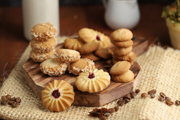 several shortbread cookies baked