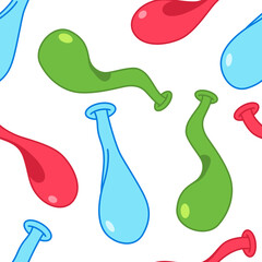 Deflated balloons vector cartoon seamless pattern background for wallpaper, wrapping, packing, and backdrop.