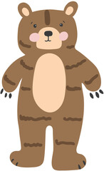 Abstract baby bear Png, boho baby animal, cute animal isolated, funny bear, adorable bear for print, Png illustration	
