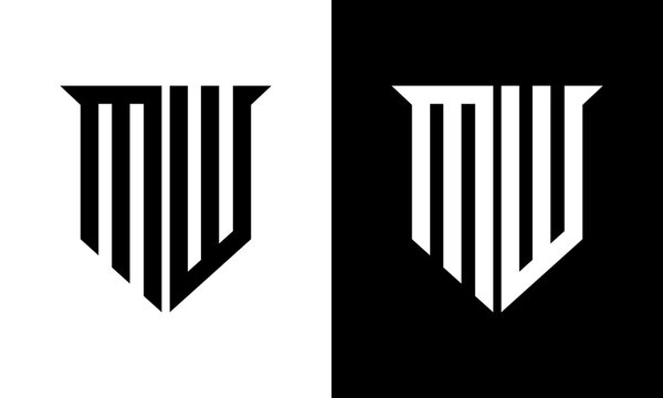 letter mw logo design