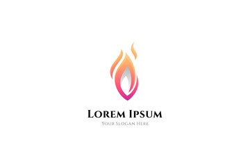 modern fire flame logo design