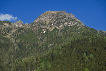 Alpine rocky mountain at Untertauern, Austria.