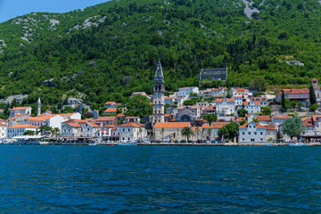 Buildings on the coastline of Montenegro