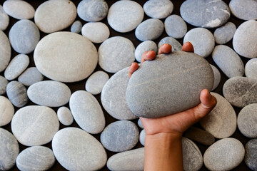 background of round stones