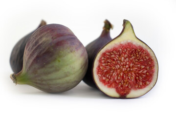 Fresh fig cut isolated on white background