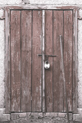 Fototapeta na wymiar old wooden door with lock