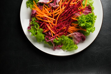 salad with carrot and beetroot
