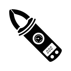 Car repair testing meter icon | Black Vector illustration |