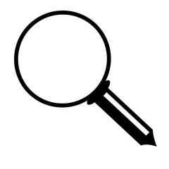 magnifying glass icon isolated with acute angle