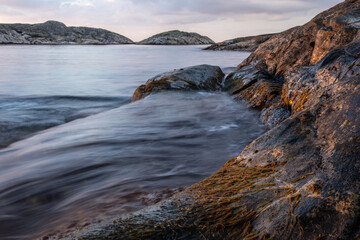rocky coast at sunset