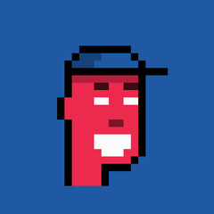 collection of pixel portraits with red skin 1