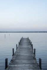 Obraz premium pier on lake Steinhuder Meer in Germany