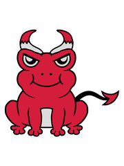 Teufel Hörner Frosch Dämon 